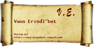 Vass Erzsébet névjegykártya